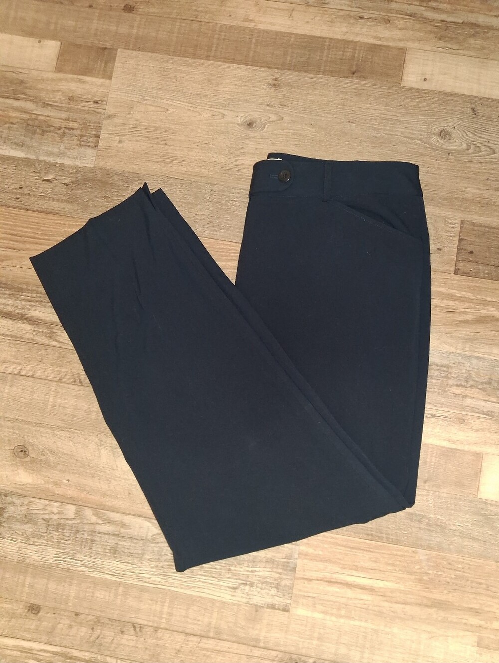 TALBOTS STRETCH  NAVY BLUE ANKLE PANTS SZ 14